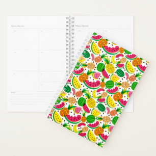 Motif de fruits tropicaux rouge et jaune