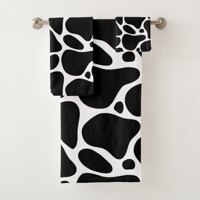 Motif de girafe abstraite noir et blanc (En situation)