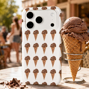 Motif de glace au chocolat aquarelle