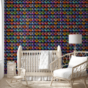 Motif de globe oculaire, papier peint fantaisiste