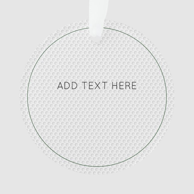 Motif de golf Ajouter son propre texte Boule de go (devant)
