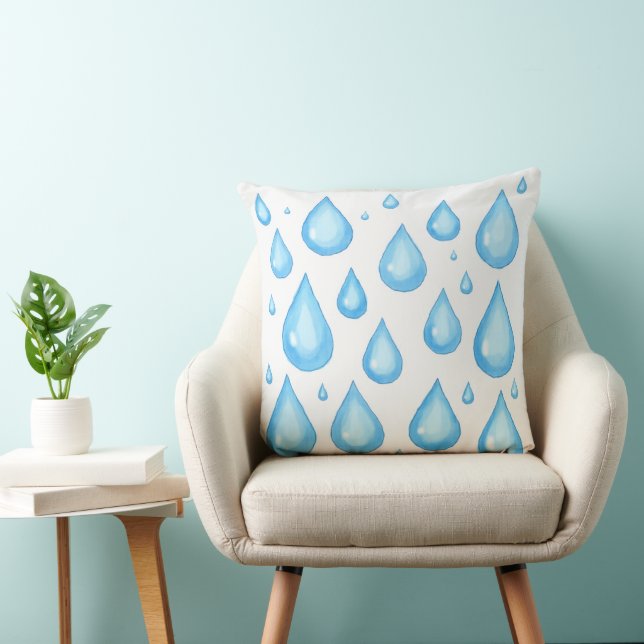 motif de goutte d'eau coussin (Chaise)