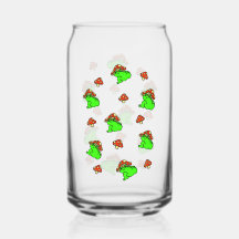 Motif de grenouille de champignons