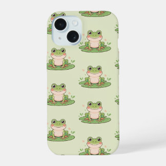 Motif de grenouille sur nénuphar