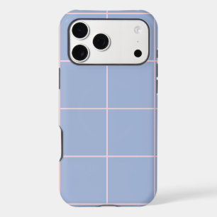 Motif de grille bleu clair et rose