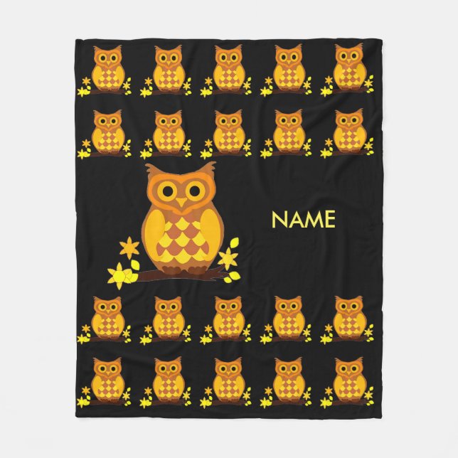 Motif de hibou sur la couverture d'ouatine (Devant)