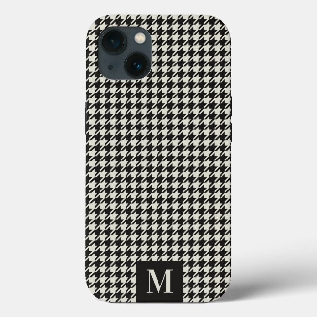 Motif de Houndstooth coque iphone Monogram (Verso)