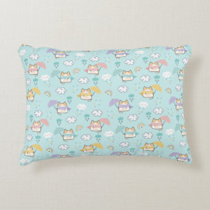 Motif de jour pluvieux mou Coussin d'accent
