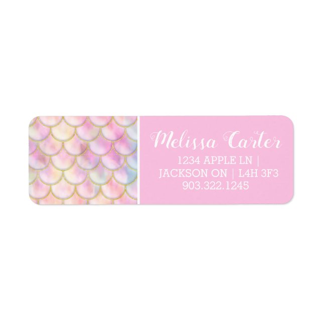 Motif de la sirène Pastel Iridescente (Devant)