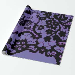 MOTIF DE LACE ANTIQUE EN PAPIER CADEAU PURPLE