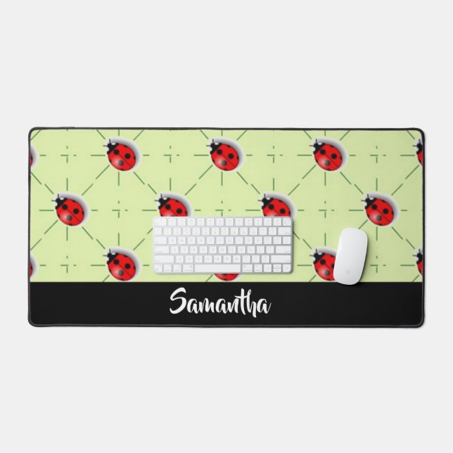 Motif de ladybugs de nom personnalisé (Clavier et souris)