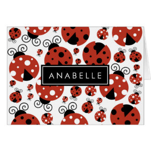 Motif De Ladybugs, Red Ladybugs, Votre Nom