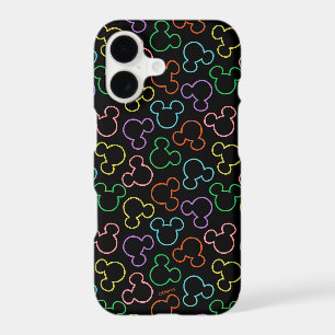 Motif de lancer d'icône de Mickey Mouse néon