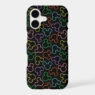 Motif de lancer d'icône de Mickey Mouse néon