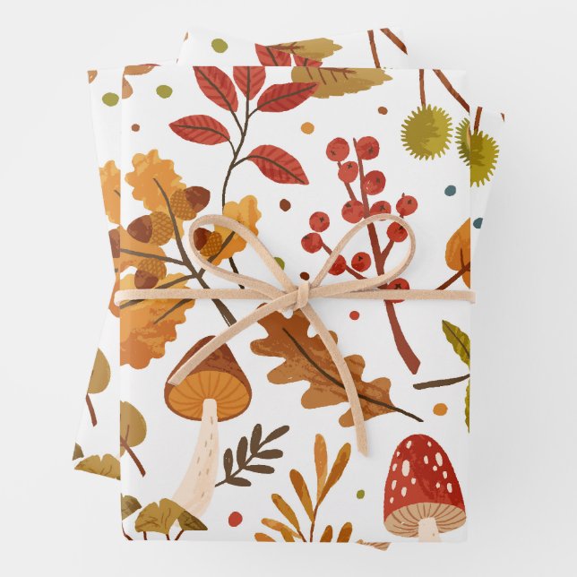 Motif de l'automne Thanksgiving Wrapper Papier (En situation)
