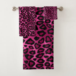 Motif de léopard rose chaud