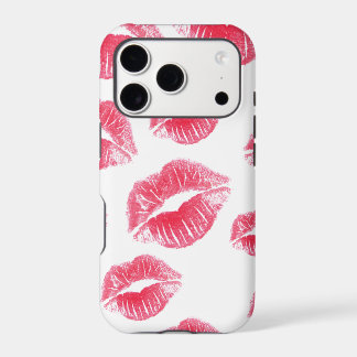 Motif de lèvres roses embrassant Art Pop Moderne