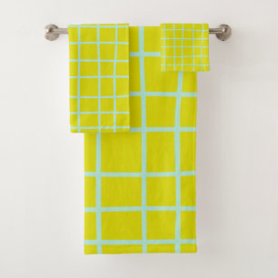 Motif de lignes de réseau Abstrait Lime et Aqua