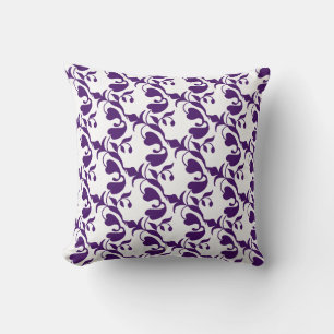 Motif de luxe bleu foncé Imprimer Oreiller