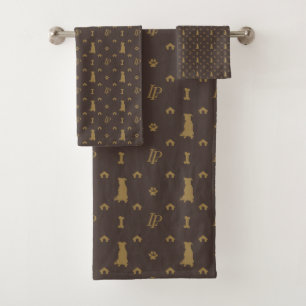 Motif de luxe de Bling de chien de Louis Pitbull