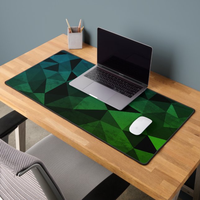 Motif de maillage géométrique turquoise vert foncé (Bureau 2)