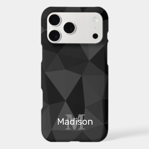 Motif de maille géométrique noir gris foncé Monogr