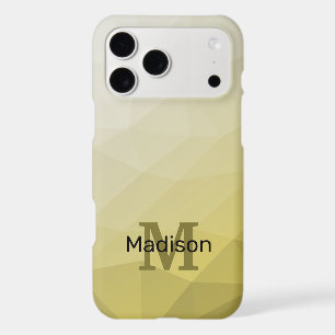Motif de maille ombré jaune gris monogramme