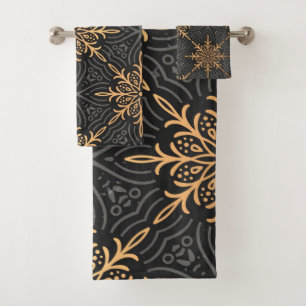 Motif de mandala en or de luxe Monogram