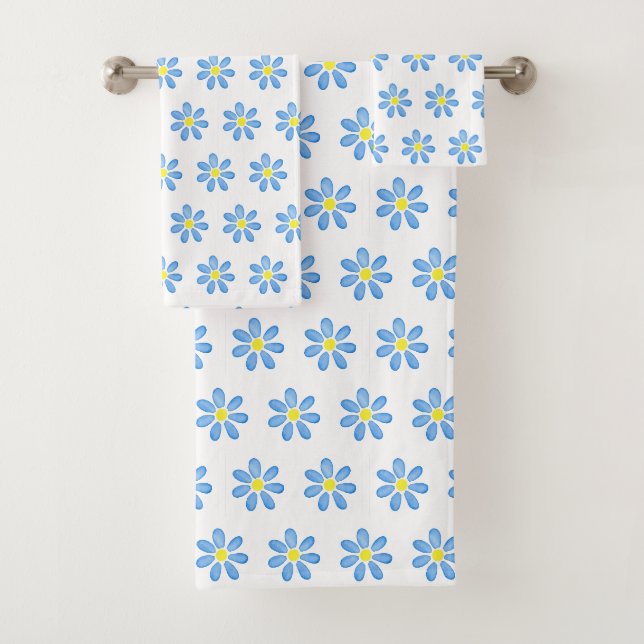Motif de marguerite bleu (En situation)