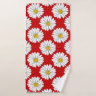 Motif de marguerite jaune rouge blanc