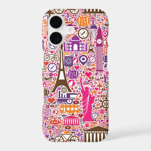 Motif de monde coloré