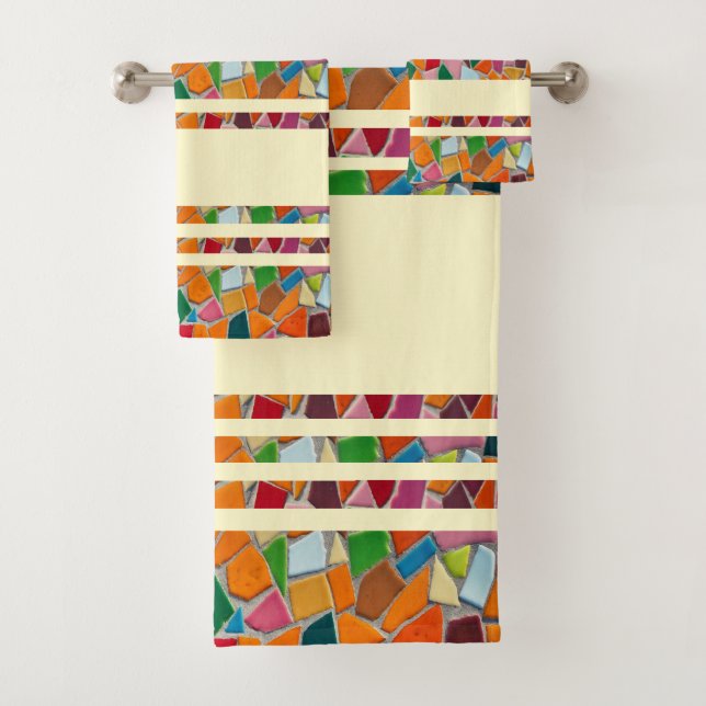 Motif de mosaïque citron-chiffon (En situation)