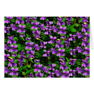 Motif de mosaïque en bois de violet de fleur WI