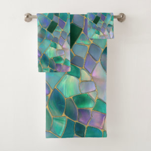 Motif de mosaïque en verre coloré pastel