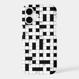 Motif de mots croisés noir blanc rétro