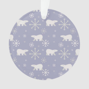 Motif de Noël avec ours polaires et flocons de nei