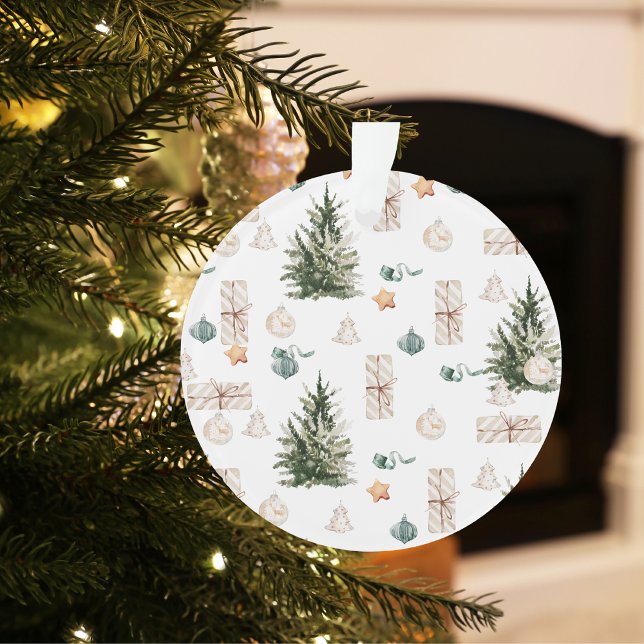 Motif de Noël branché | Aquarelle (Créateur téléchargé)