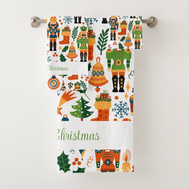 Motif de Noël coloré avec des crapets (En situation)
