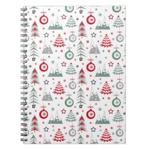 Motif de Noël d'hiver. Carnet