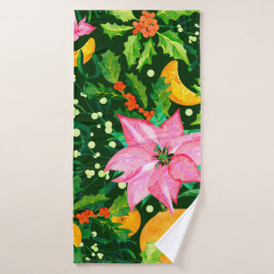 Motif de Noël en aquarelle transparent avec poinse