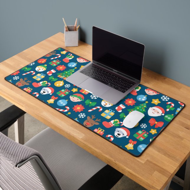 Motif de Noël joyeux sur bleu (Bureau 2)