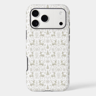 Motif de Noël moderne rustique argent/ blanc