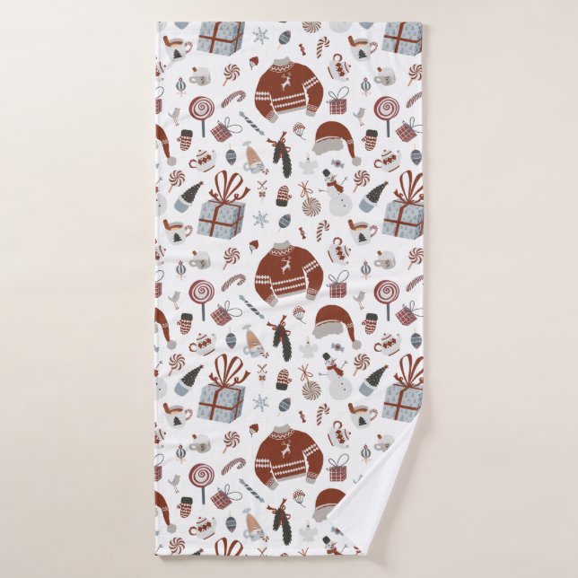 Motif de Noël rétro (Serviette de bain)