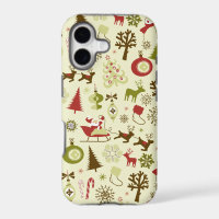 Motif de Noël Rétro sans Couture en Esquisse