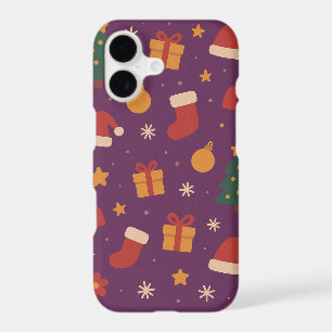 Motif de Noël Violet Esthétique – Joli Vacances
