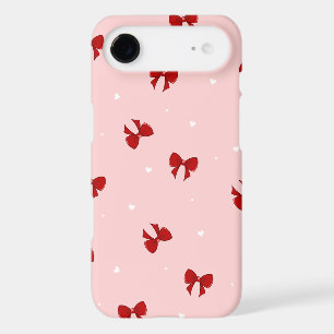 Motif de nœud en ruban rouge Mignon rose pastel