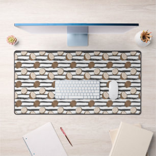 Motif de noix de coco sur Grunge Stripes