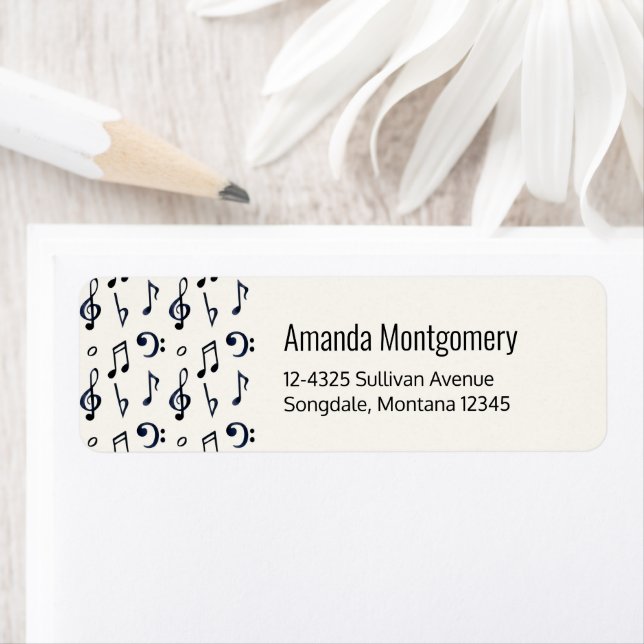 Motif de notes musicales mignonnes (En situation)