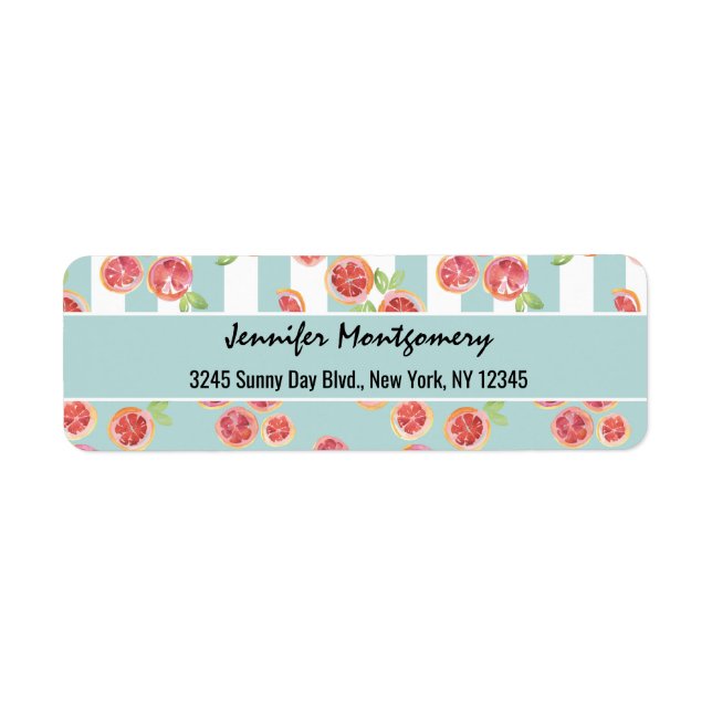 Motif de pamplemousse rose sur les bandes (Devant)