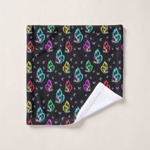 Motif de papillon noir coloré